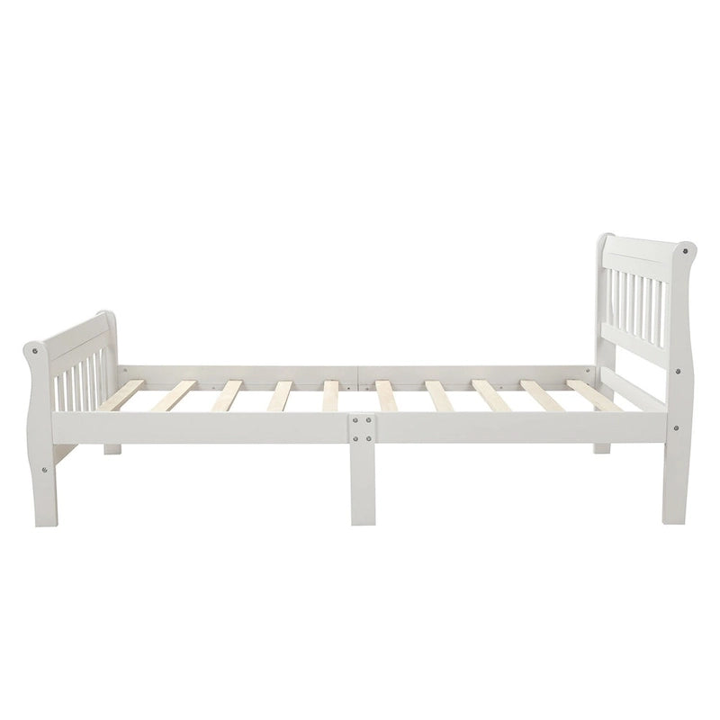 Lit plateforme en bois - Cadre de lit simple - Sommier à lattes