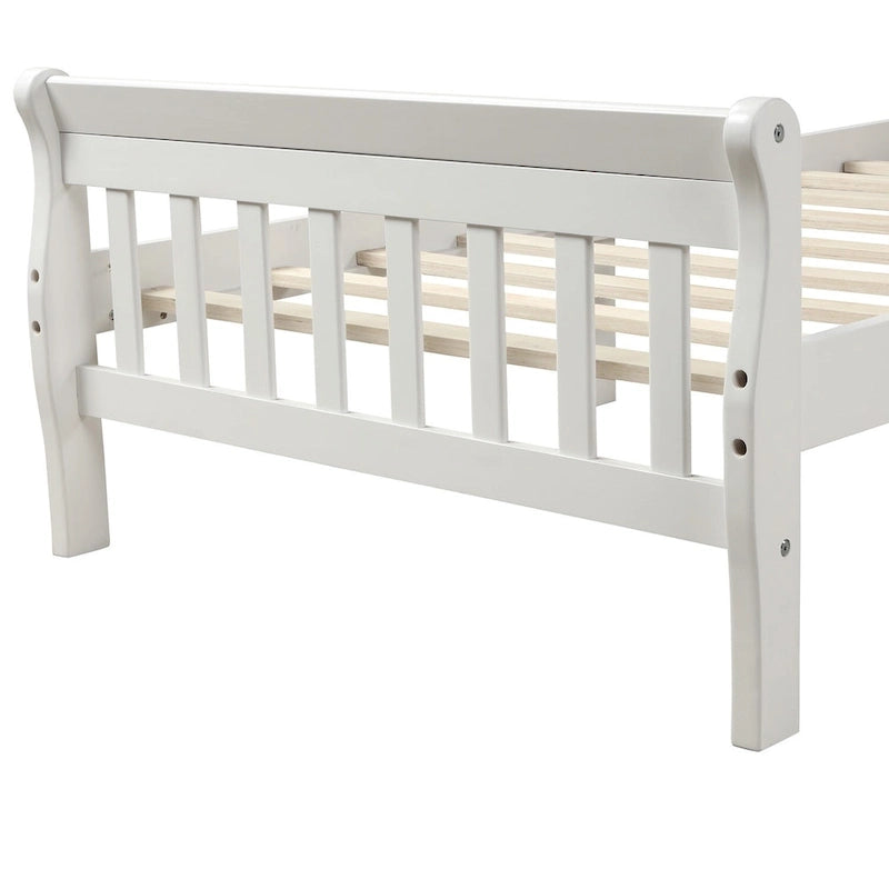 Lit plateforme en bois - Cadre de lit simple - Sommier à lattes