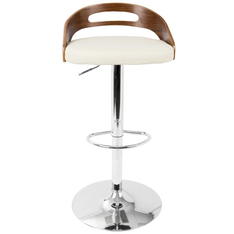 Tabourets de bar réglables (avec repose-pieds ovales, lot de 2)