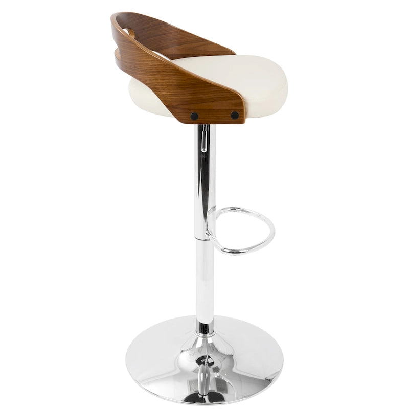 Tabourets de bar réglables (avec repose-pieds ovales, lot de 2)