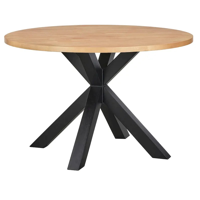 Table à manger sur pied croisé