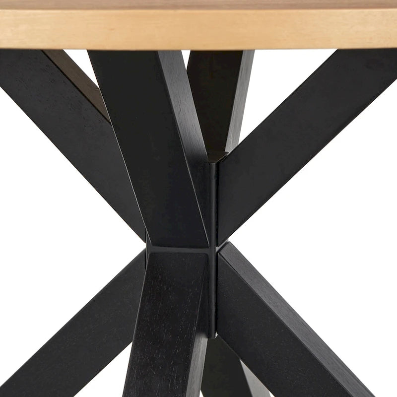 Table à manger sur pied croisé