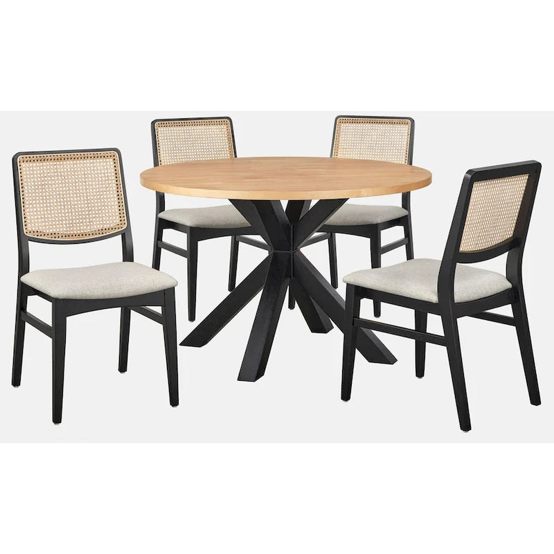 Table à manger sur pied croisé