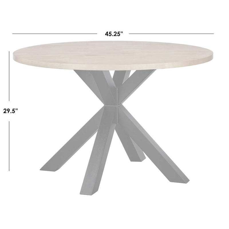 Table à manger sur pied croisé