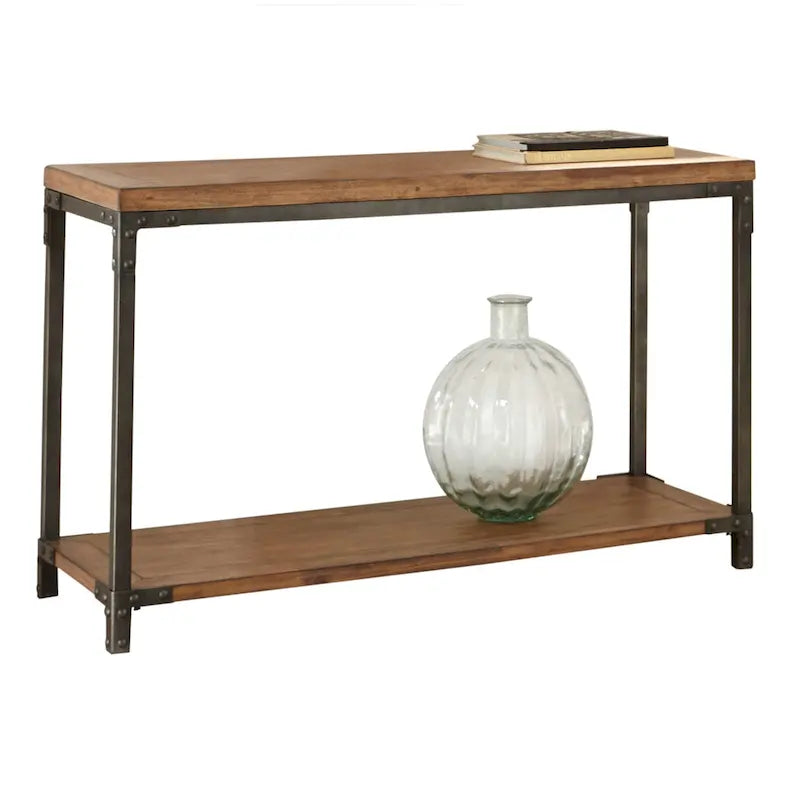 Console en bois et métal de style industriel