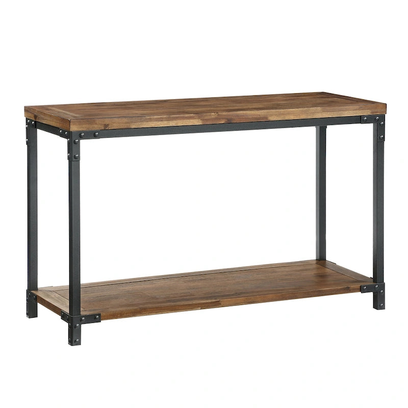 Console en bois et métal de style industriel