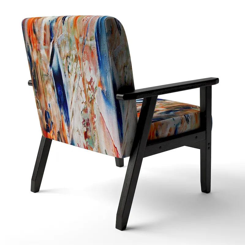 Fauteuil d'appoint et fauteuil rembourrés modernes Colorful Abstract Painting Strokes II