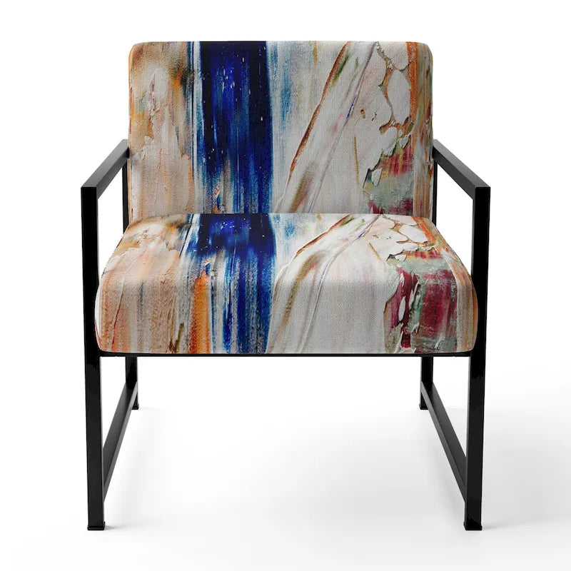 Fauteuil d'appoint et fauteuil rembourrés modernes Colorful Abstract Painting Strokes II