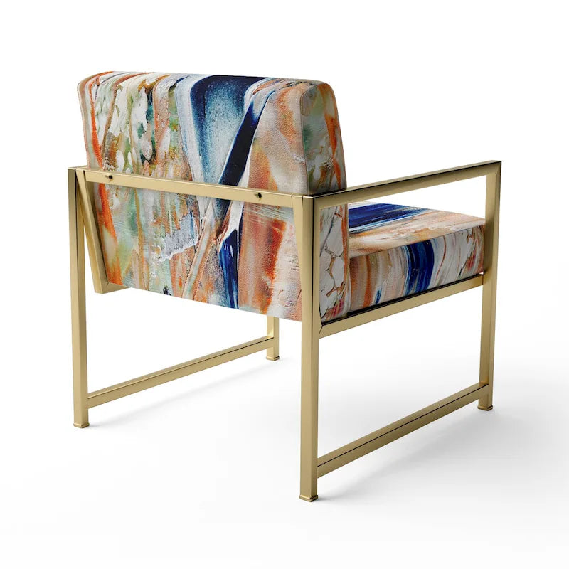 Fauteuil d'appoint et fauteuil rembourrés modernes Colorful Abstract Painting Strokes II