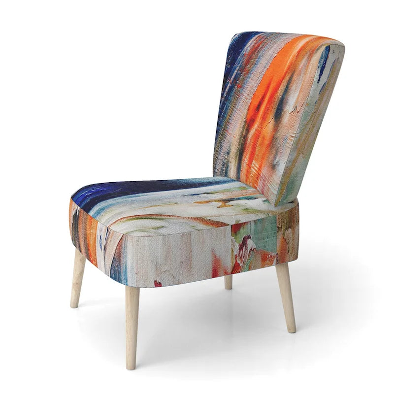 Fauteuil d'appoint et fauteuil rembourrés modernes Colorful Abstract Painting Strokes II