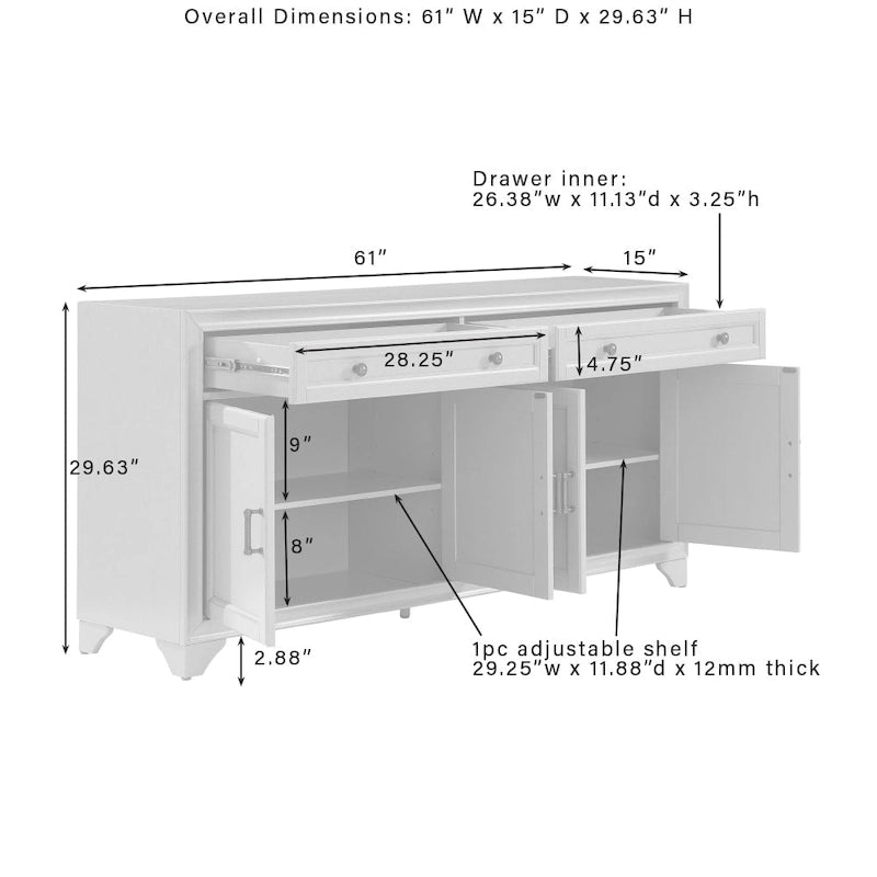 Ensemble de divertissement 3 pièces - 15x108.5x67.75