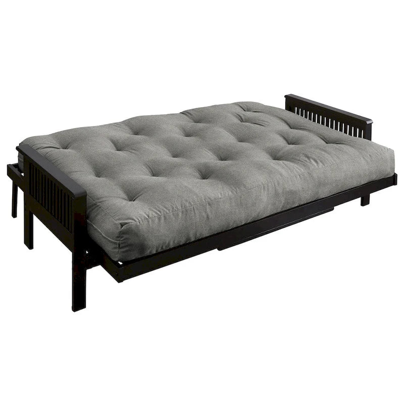 Matelas de futon entièrement gris granit de 12 pouces