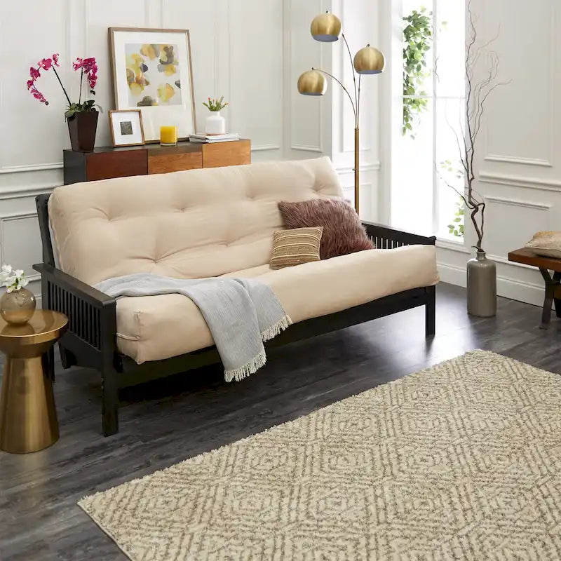 Matelas de futon entièrement gris granit de 12 pouces