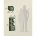 VASAGLE Bathroom Floor Cabinet, Bathroom Storage Organizer Rack Stand, Multifunctional Corner Unit, 2 Drawers, 35 Inches in Height