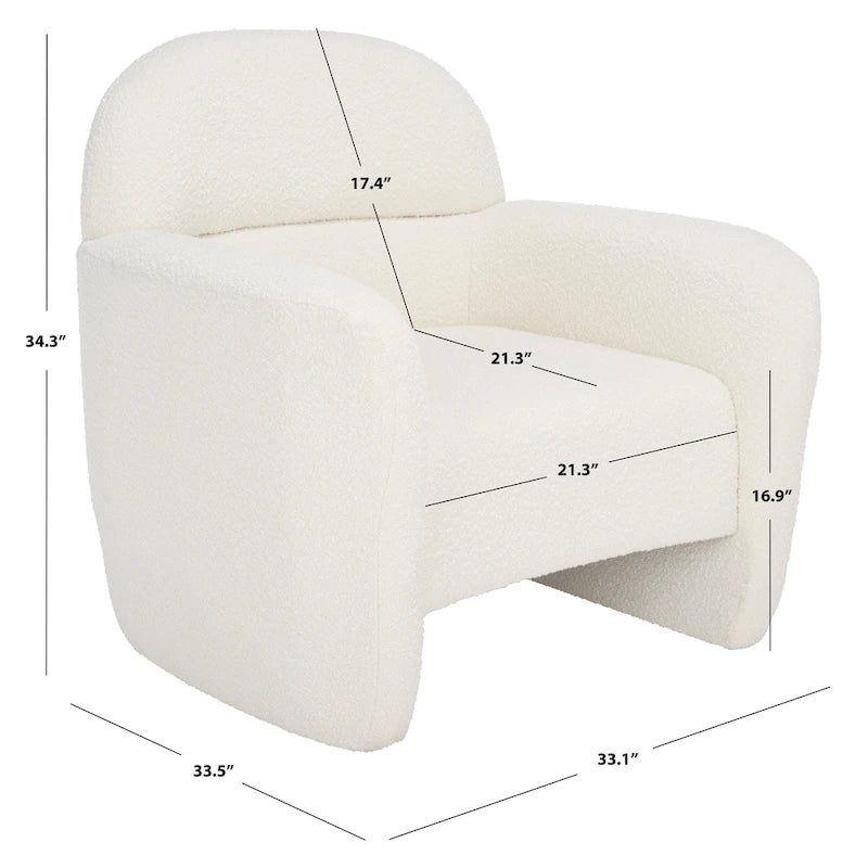 Fauteuil d'appoint Boucle - L 84 cm x P 85 cm x H 86 cm