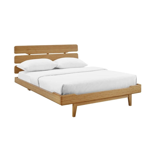 Ensemble de chambre Queen 4 pièces avec plateforme et commode couleur dorée