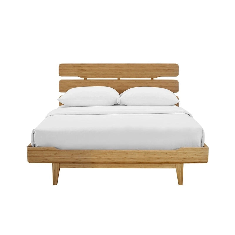 Ensemble de chambre Queen 4 pièces avec plateforme et commode couleur dorée