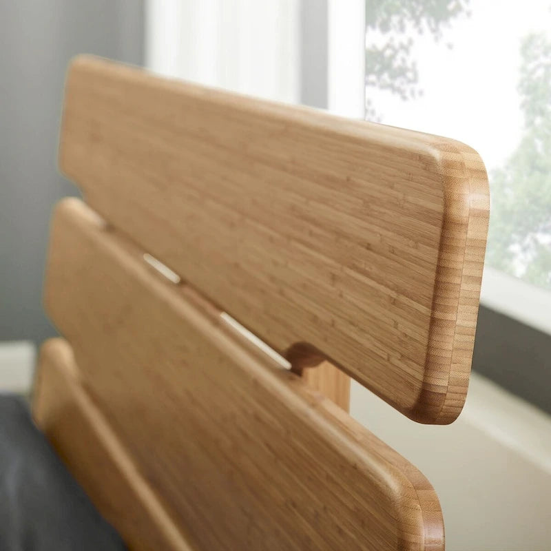 Ensemble de chambre Queen 4 pièces avec plateforme et commode couleur dorée