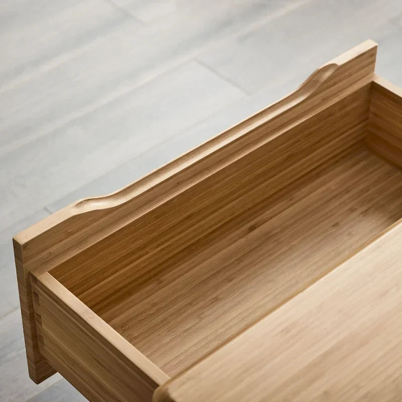 Ensemble de chambre Queen 4 pièces avec plateforme et commode couleur dorée