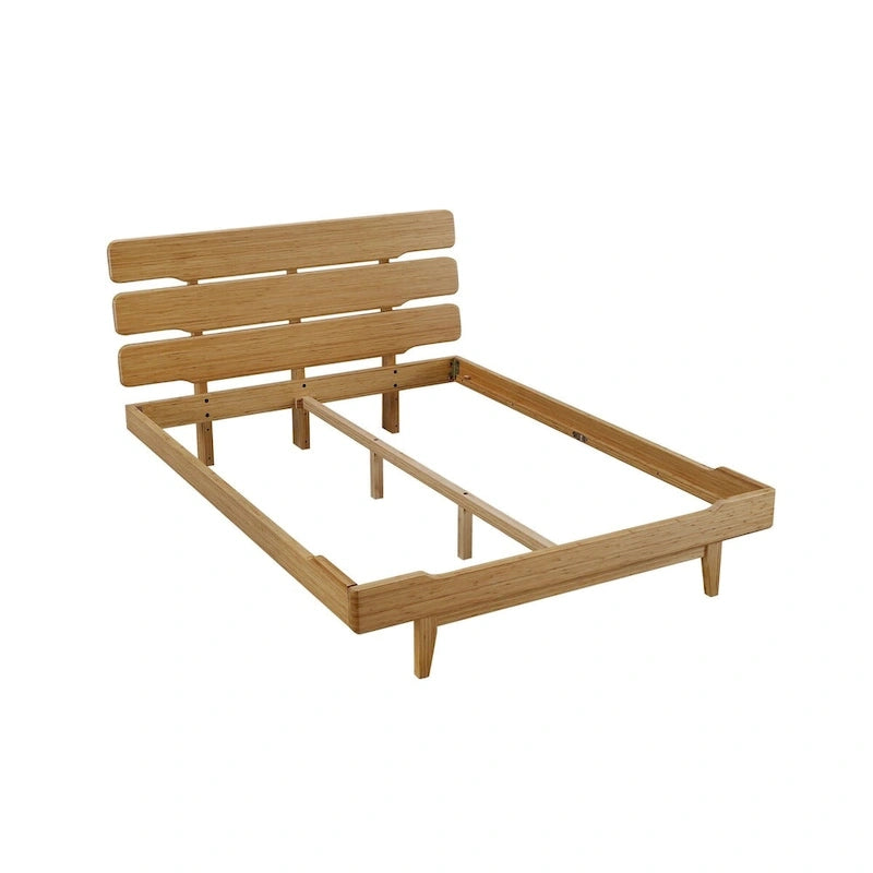 Ensemble de chambre Queen 4 pièces avec plateforme et commode couleur dorée