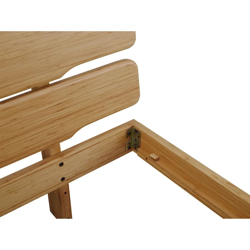 Ensemble de chambre Queen 4 pièces avec plateforme et commode couleur dorée