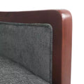GDFStudio Mendota Mid Century Modern Fabric Channel Stitch Wood Pushback Recliner