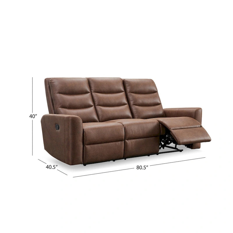 Canapé inclinable manuel en tissu Abbyson Ford