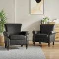 Fauteuil accent cuir synthétique avec 2 clous décoratifs