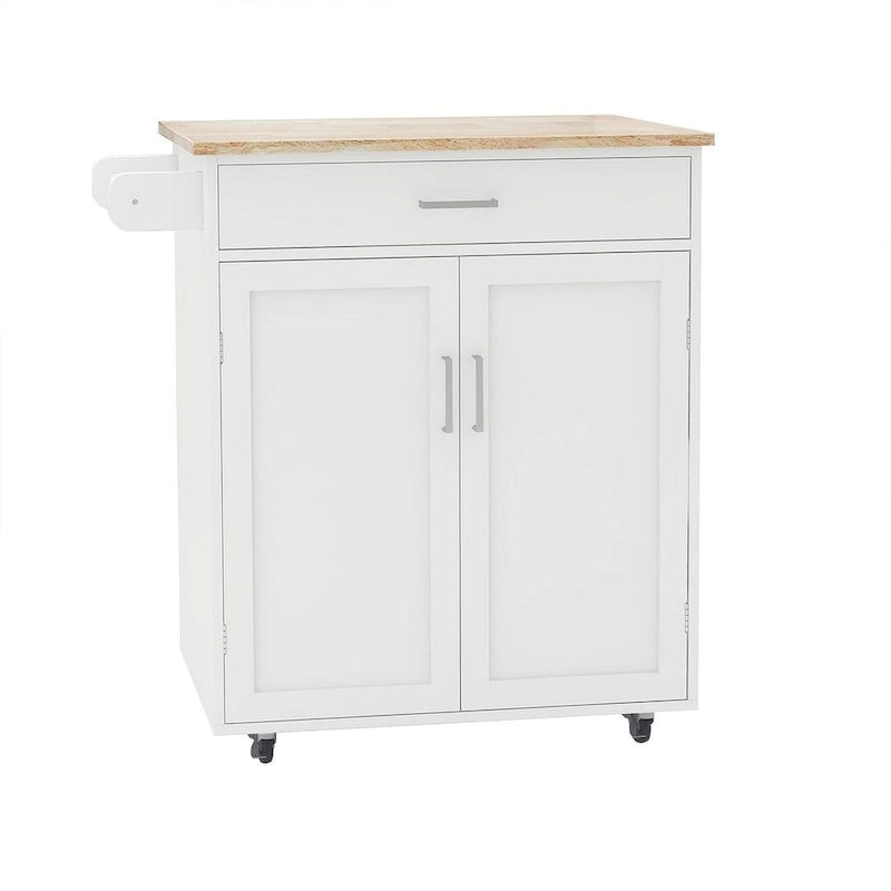 Ilot de cuisine de style moderne avec comptoir en bois d'hévéa