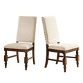 Chaises de salle à manger capitonnées avec garniture cloutée (lot de 2)