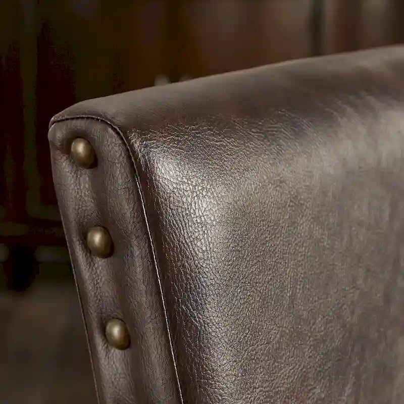 Chaises de salle à manger capitonnées avec garniture cloutée (lot de 2)