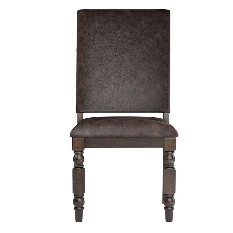 Chaises de salle à manger capitonnées avec garniture cloutée (lot de 2)