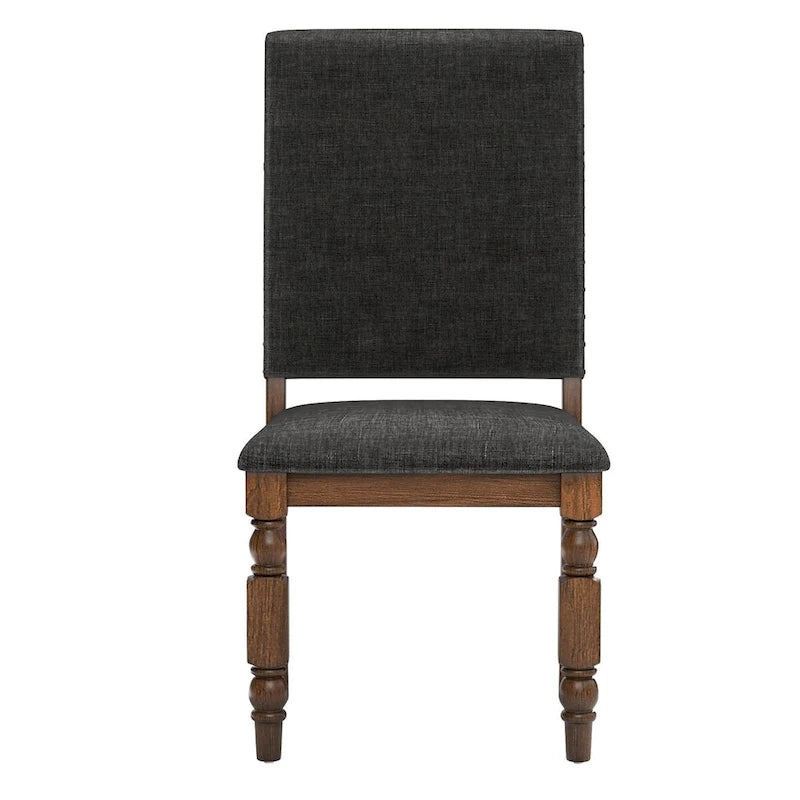 Chaises de salle à manger capitonnées avec garniture cloutée (lot de 2)