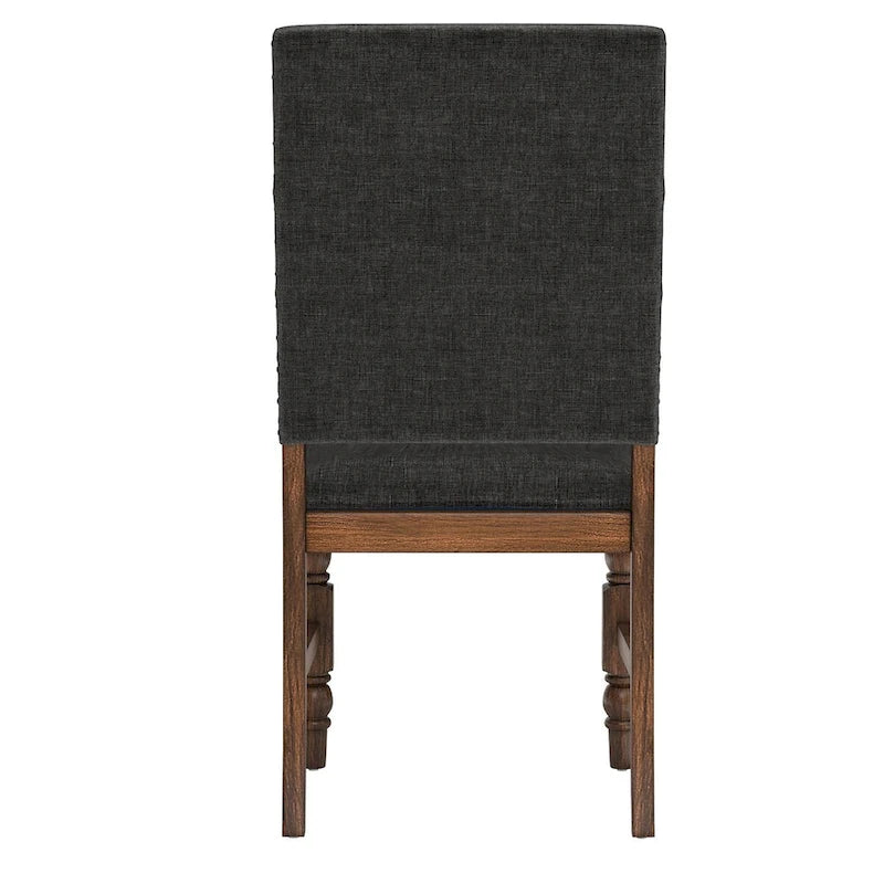 Chaises de salle à manger capitonnées avec garniture cloutée (lot de 2)