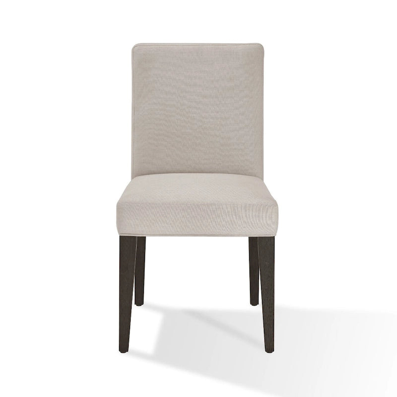 Chaises de salle à manger style moderne 19 pouces, hévéa, lot de 2, gris clair