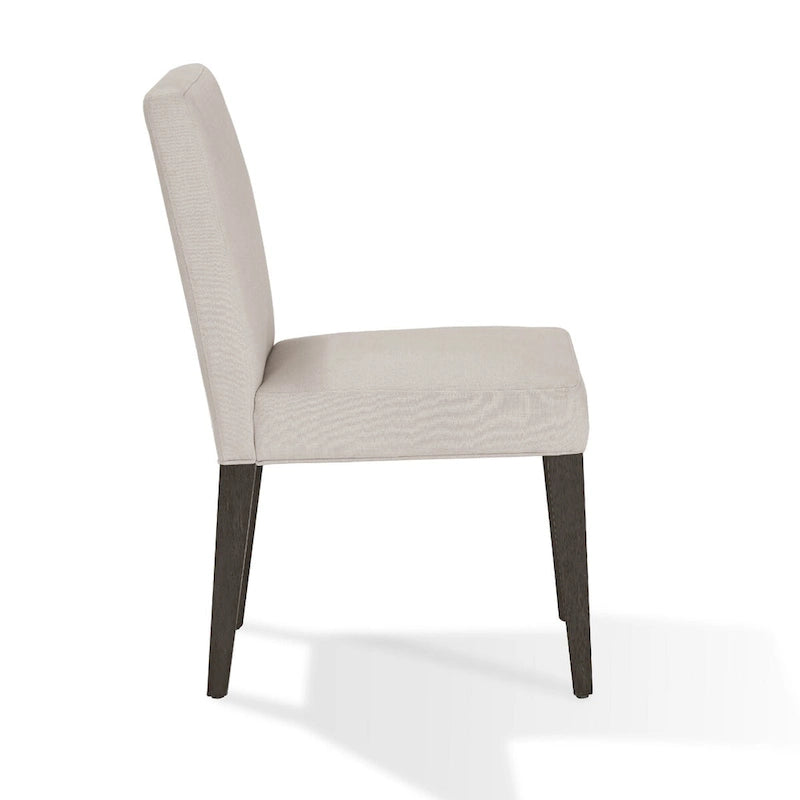 Chaises de salle à manger style moderne 19 pouces, hévéa, lot de 2, gris clair