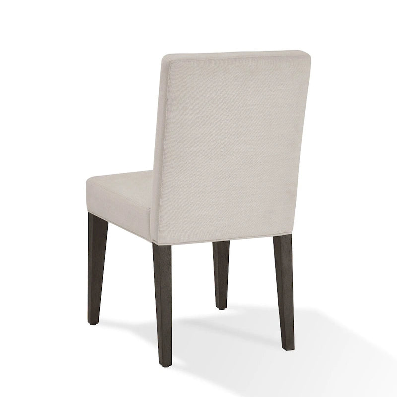 Chaises de salle à manger style moderne 19 pouces, hévéa, lot de 2, gris clair