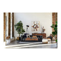 Table d'appoint en aluminium de style tambour rustique