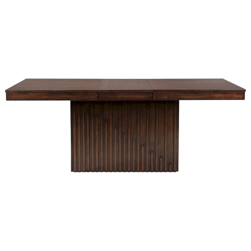 Table à manger rectangulaire détachable et extensible — Marron