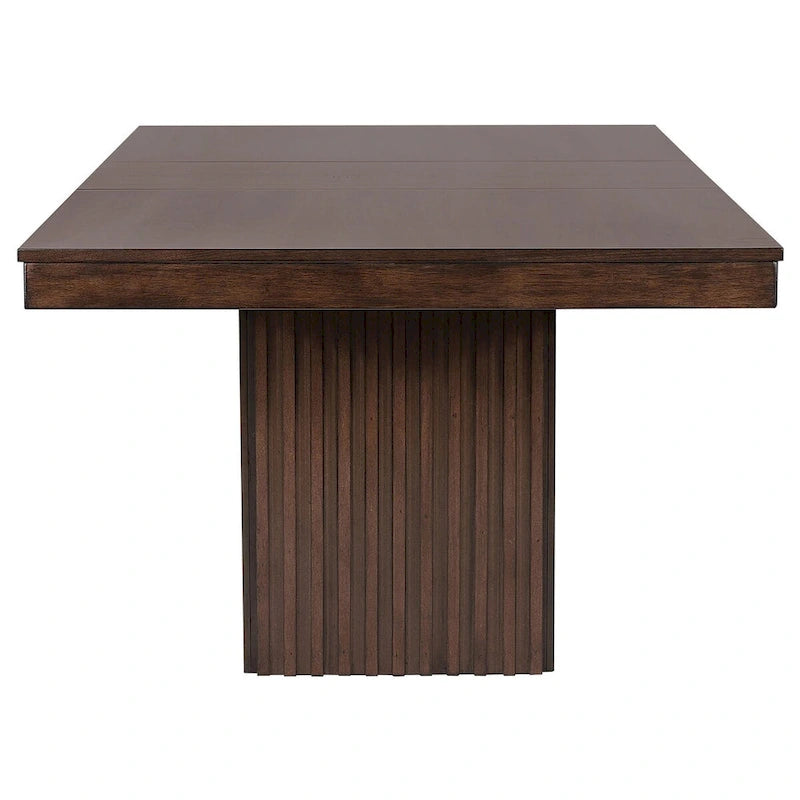 Table à manger rectangulaire détachable et extensible — Marron